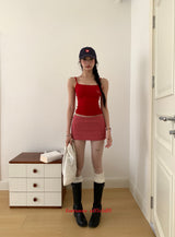 red apple sleeveless top