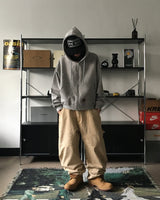 DP Work Patch Crop Hooded Zip-Up (2C)
