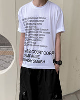 コーラルレタリングショートスリーブTシャツ