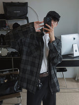 ASCLO Joy オーバーダイチェックシャツ (2color)