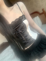 Shadow Corset Lace Top (White)