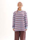 ハッピーラインズ ロングスリーブTシャツ_ブルー
