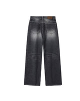 Rough Cat Brush Wide Denim Pants