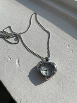 Twinkle Heart Clock Long Necklace
