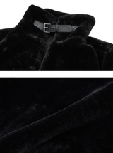 [mnem] Fur Collar Jacket (black)