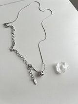 ddo vertical bold donut coin two way ロングレイヤードネックレス