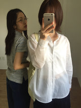 Stripe Cotton Shirt (2color)