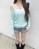 V neck layered T