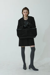 WOOL-LIKE LONG COAT_BLACK
