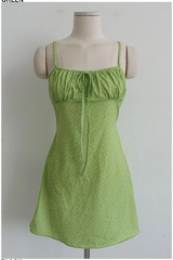 COQUETTE FLORAL RUCHED CAMI DRESS (3COLORS!)