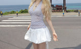 dot halter sleeveless