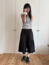 Love Mo Capri Tiered Ruffle Bermuda Shorts 2color