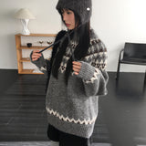 Popping Nordic Loose Fit Round Knitwear