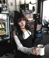 Lace Mini Star T-shirt_black