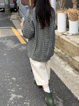 [unisex] サンキニオーバーフィトポケットチェックシャツ