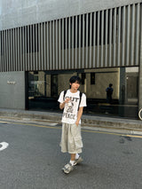 ルーメン アフロ グラフィック プリント Tシャツ