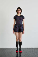MINI HEART TWO WAY BLOUSE / NAVY