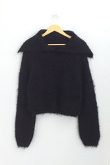 Shoulder collar loose knitwear