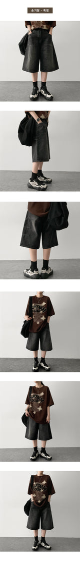 Mita Carpenter Bermuda Denim Shorts