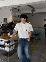 Burning patch walk short sleeve tee