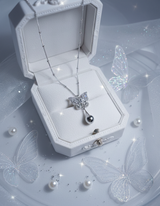 [NMIXX Haewon Necklace] メタリックドュウドロップバタフライネックレス