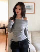 エデンオフショルダーボートネックホルターTシャツ(3color)