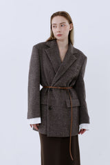 DADDY CONTOUR WOOL JACKET_BROWN