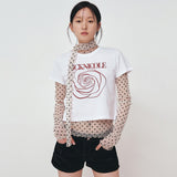 NICOLE ROSE PRINTING CROP TOP_WHITE BURGUNDY