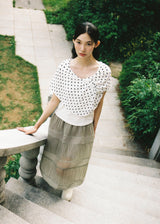 シアープリーツドレス (Light Grey)