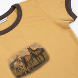 ホース グラフィック Tシャツ_マスタード