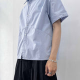 Structured Diagonal Seam Shirt