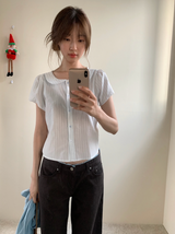 flat stripped blouse
