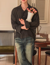 ビリーバーリネンチェックロングスリーブシャツ