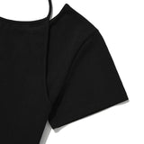 KIRSH PLAIN DOUBLE LAYERED T-SHIRT - BLACK 