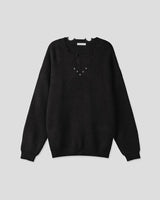 (UNISEX)スタッズ オーバーニット