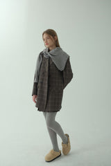 GLAM CHECK SKIRT_BEIGE