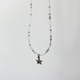 khaki point star necklace