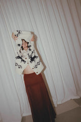 Cosmo velvet skirt_brick