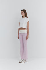 【MADE】 Roll-Up Flare Pants_Pink
