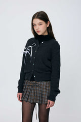 EIRIN WOOL CARDIGAN / CHARCOAL