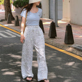 With Flower Wide Pants