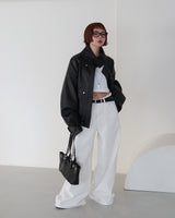 ロールアップルーズフィットクロップド半袖Tシャツ