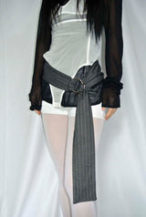 STRIPE BELT / CHARCOAL