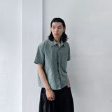 Vertical Textured Short Shirt