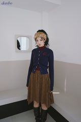 Real Button Embroidered Knit Cardigan