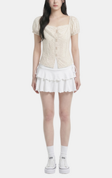 Aila Pearl Button Blouse