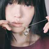 vintage potion necklace silver