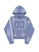 SEXXDEVIL 00 Washed Zip-Up Hoodie