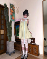 (3color) ウィンクルレーススリップドレス