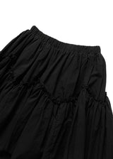Wave frill skirt_black